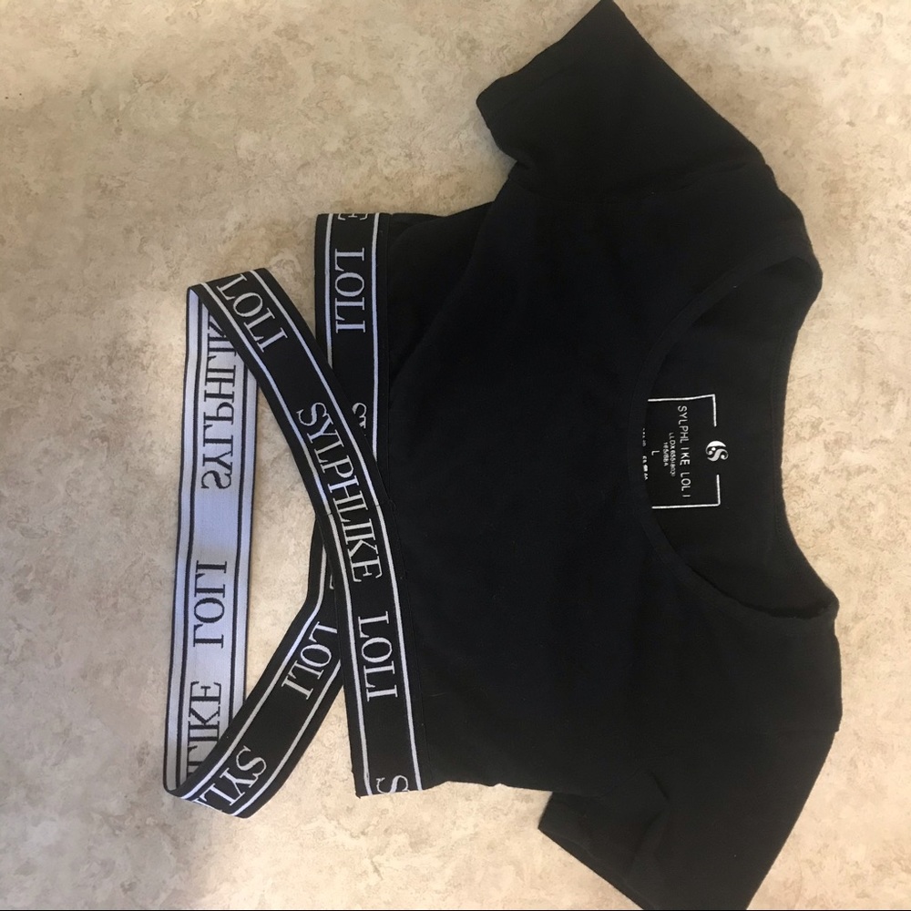 NWOT tank top workout / yoga shirt with bands
